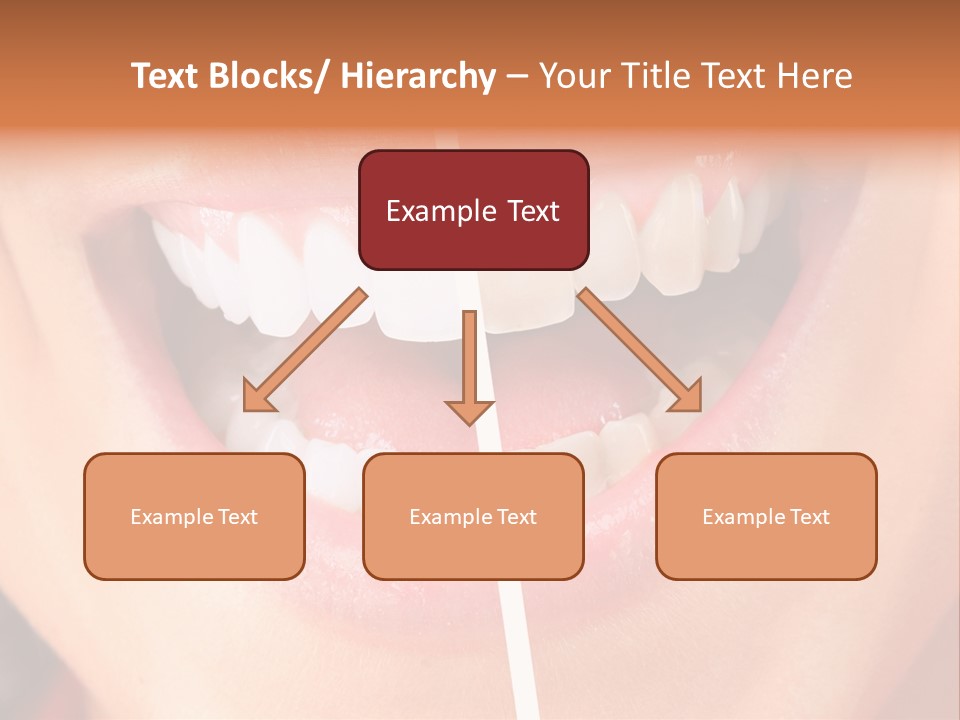 A Woman's Teeth Before And After Whitening PowerPoint Template