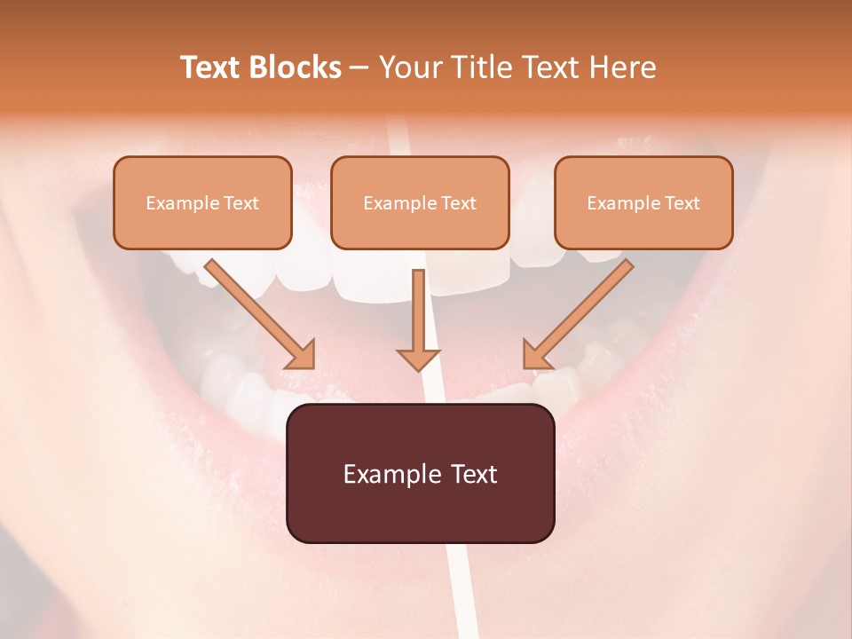 A Woman's Teeth Before And After Whitening PowerPoint Template
