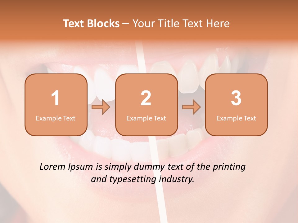 A Woman's Teeth Before And After Whitening PowerPoint Template