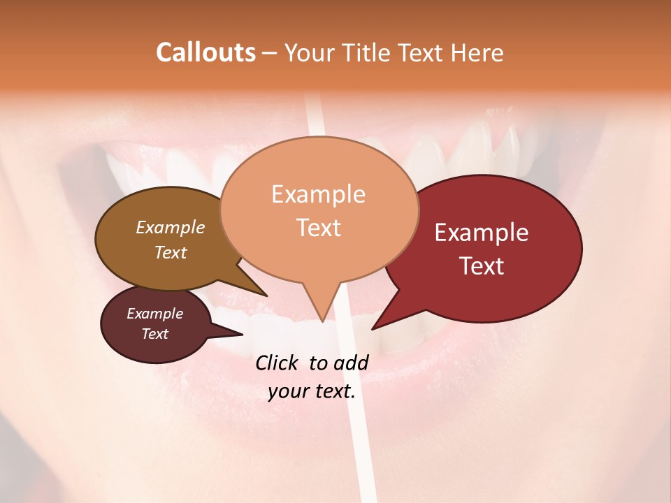 A Woman's Teeth Before And After Whitening PowerPoint Template