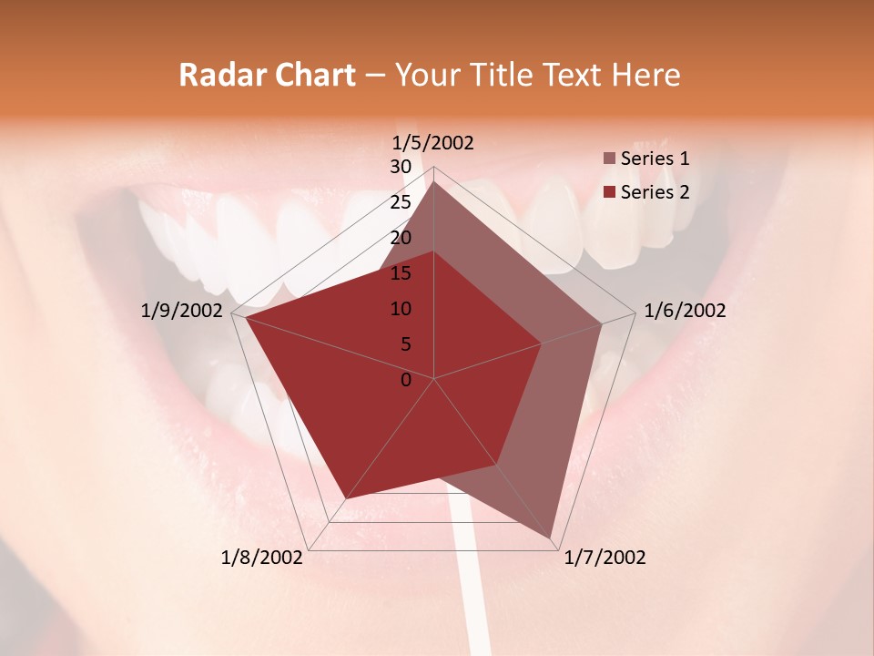 A Woman's Teeth Before And After Whitening PowerPoint Template