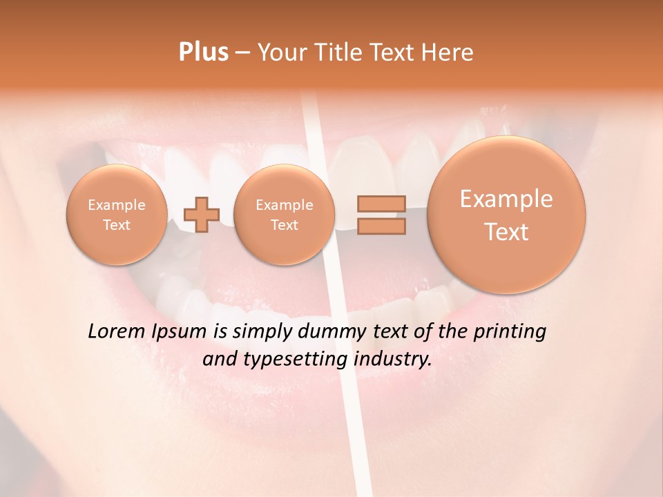 A Woman's Teeth Before And After Whitening PowerPoint Template