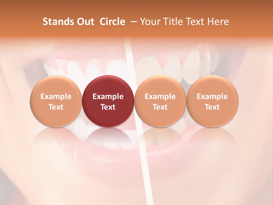 A Woman's Teeth Before And After Whitening PowerPoint Template