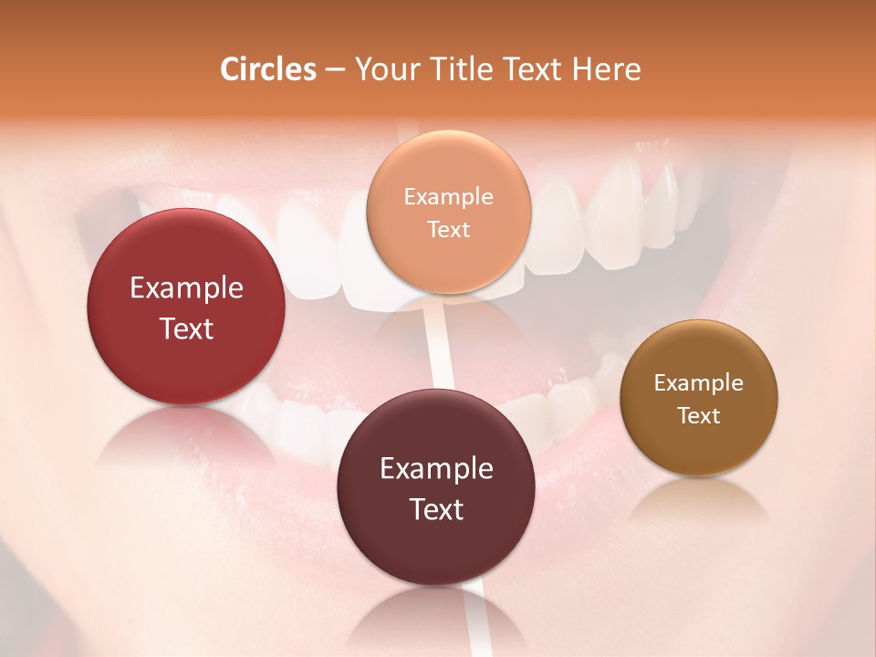 A Woman's Teeth Before And After Whitening PowerPoint Template