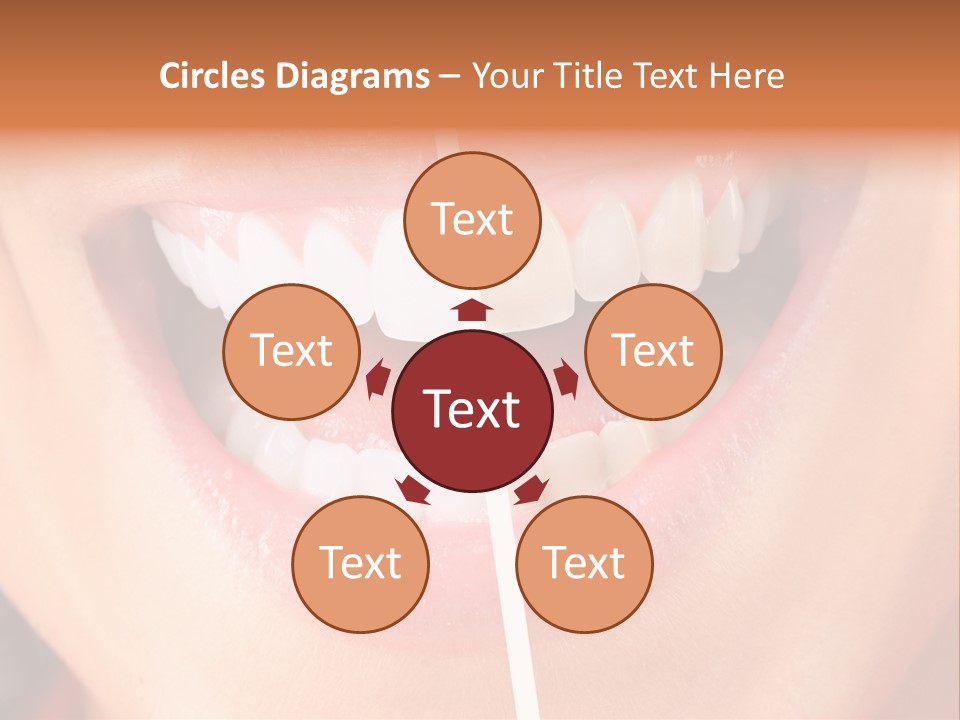 A Woman's Teeth Before And After Whitening PowerPoint Template