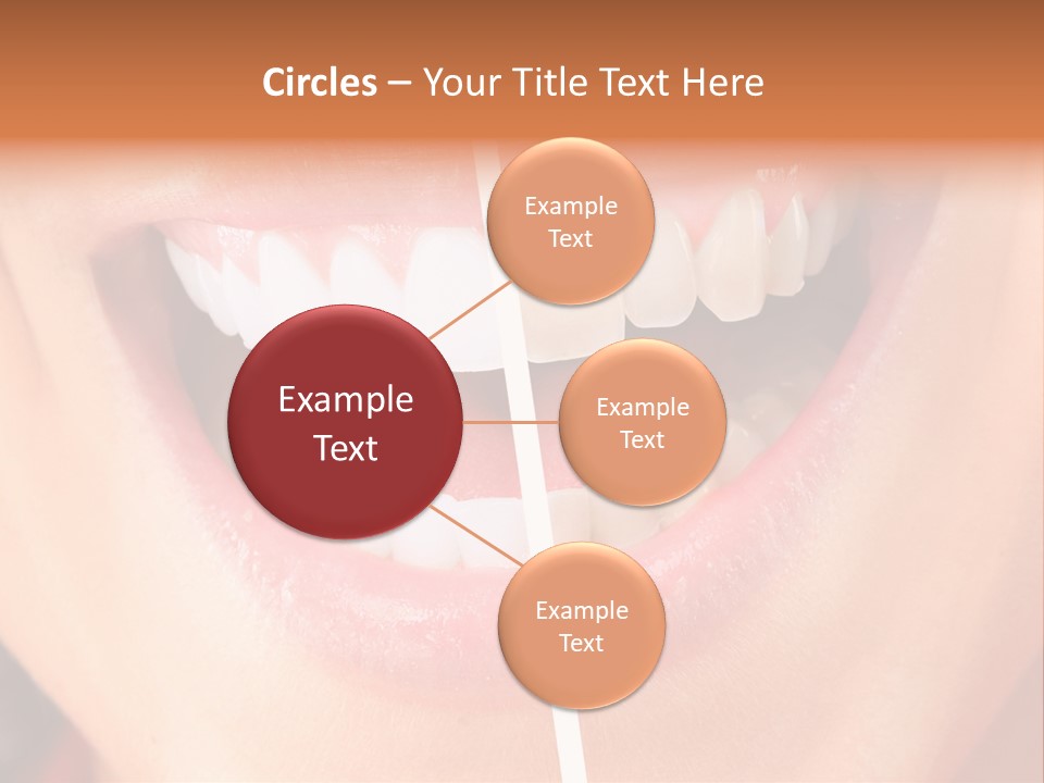 A Woman's Teeth Before And After Whitening PowerPoint Template