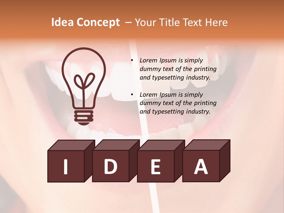 A Woman's Teeth Before And After Whitening PowerPoint Template