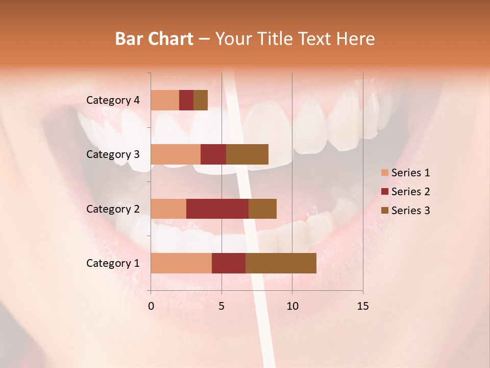 A Woman's Teeth Before And After Whitening PowerPoint Template