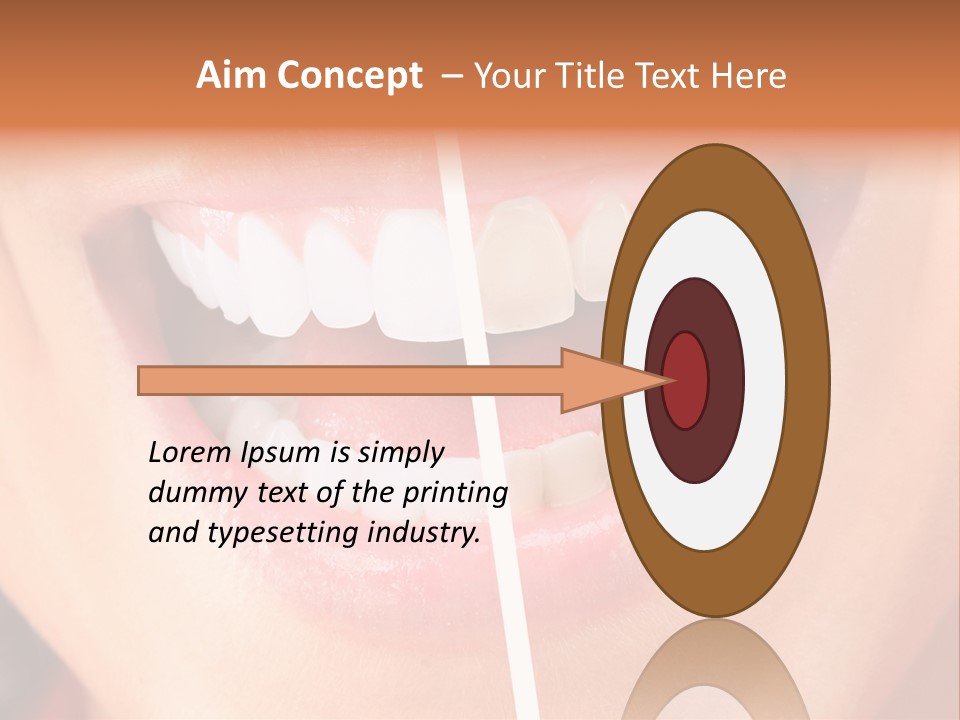 A Woman's Teeth Before And After Whitening PowerPoint Template