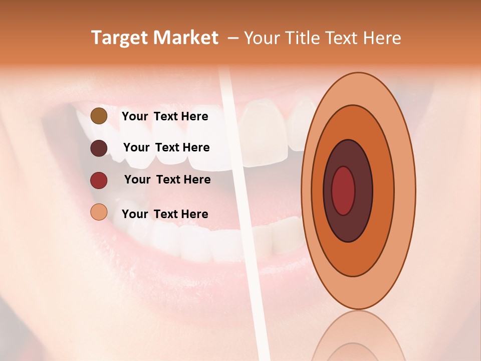 A Woman's Teeth Before And After Whitening PowerPoint Template