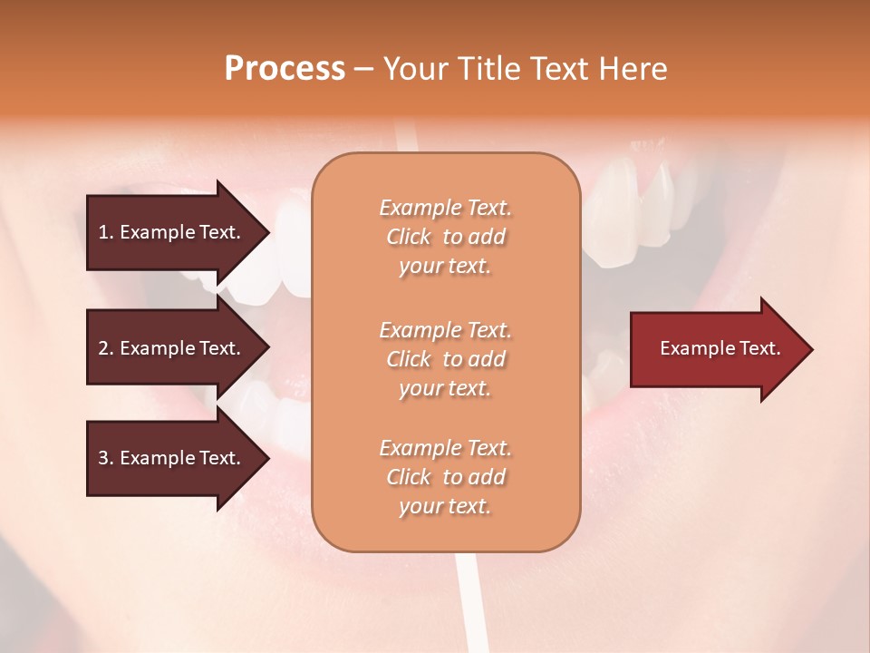 A Woman's Teeth Before And After Whitening PowerPoint Template