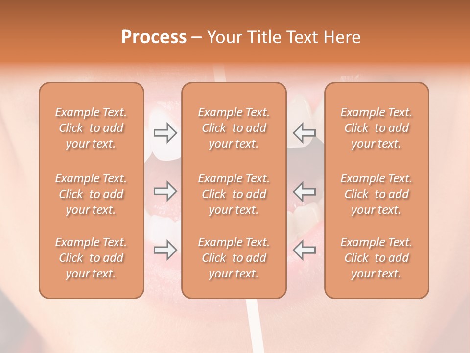 A Woman's Teeth Before And After Whitening PowerPoint Template