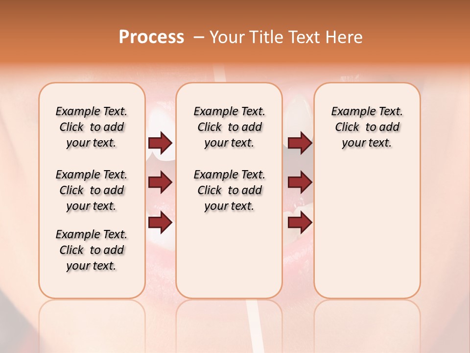 A Woman's Teeth Before And After Whitening PowerPoint Template