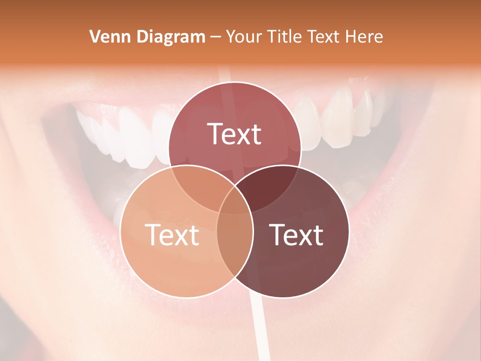 A Woman's Teeth Before And After Whitening PowerPoint Template