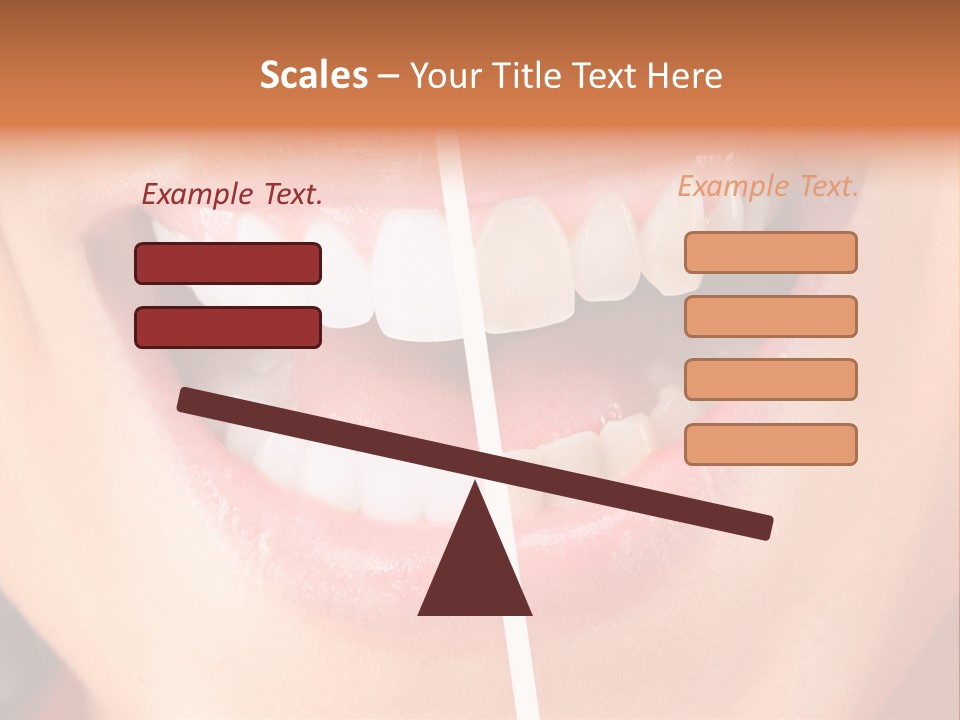 A Woman's Teeth Before And After Whitening PowerPoint Template