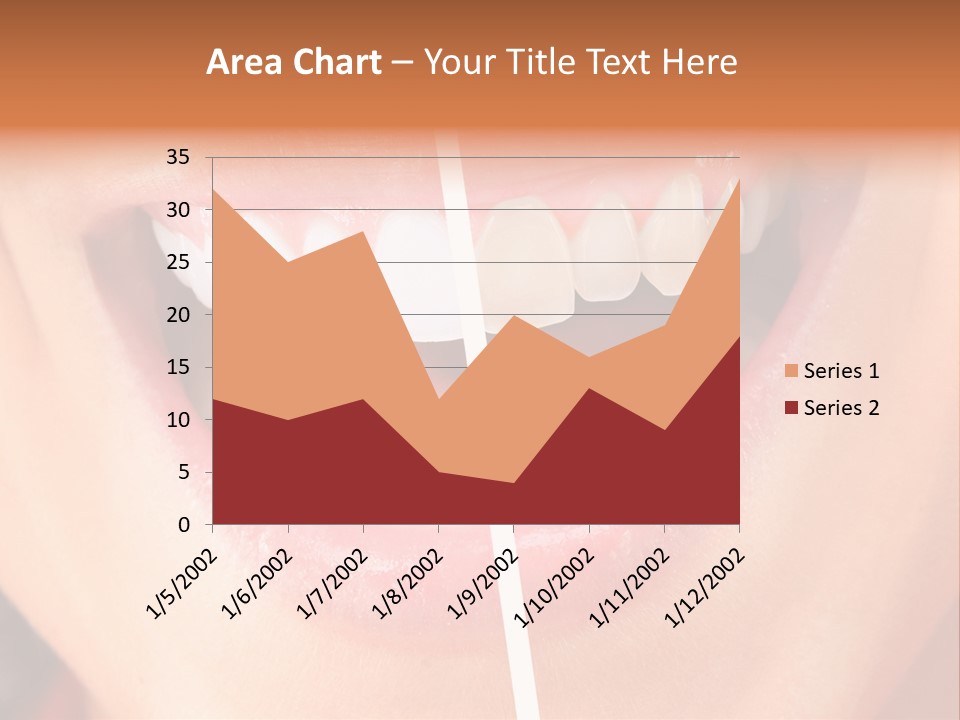 A Woman's Teeth Before And After Whitening PowerPoint Template