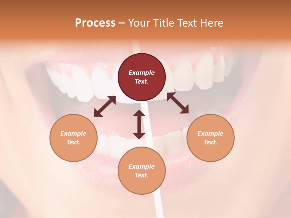 A Woman's Teeth Before And After Whitening PowerPoint Template