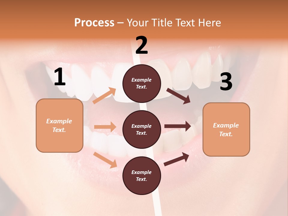 A Woman's Teeth Before And After Whitening PowerPoint Template