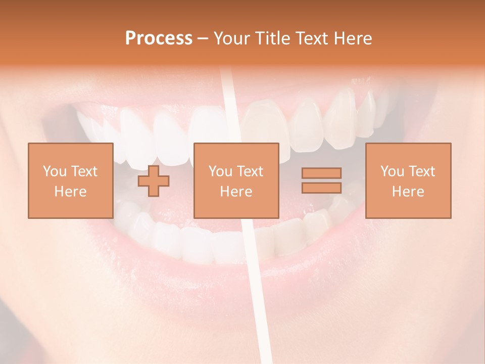 A Woman's Teeth Before And After Whitening PowerPoint Template