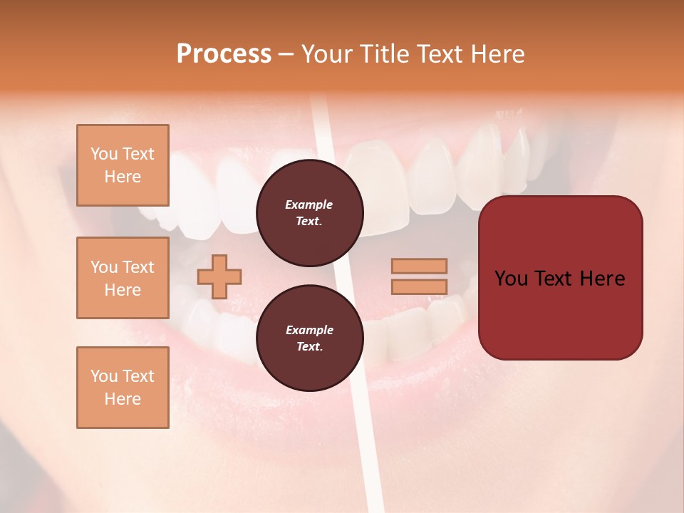 A Woman's Teeth Before And After Whitening PowerPoint Template