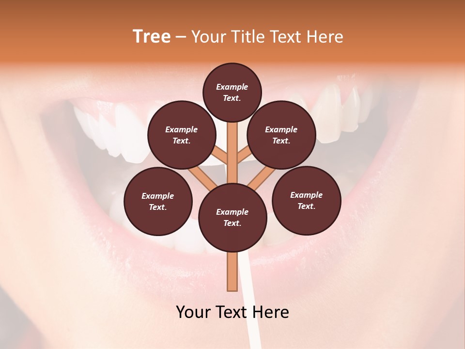 A Woman's Teeth Before And After Whitening PowerPoint Template