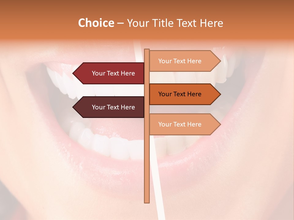 A Woman's Teeth Before And After Whitening PowerPoint Template
