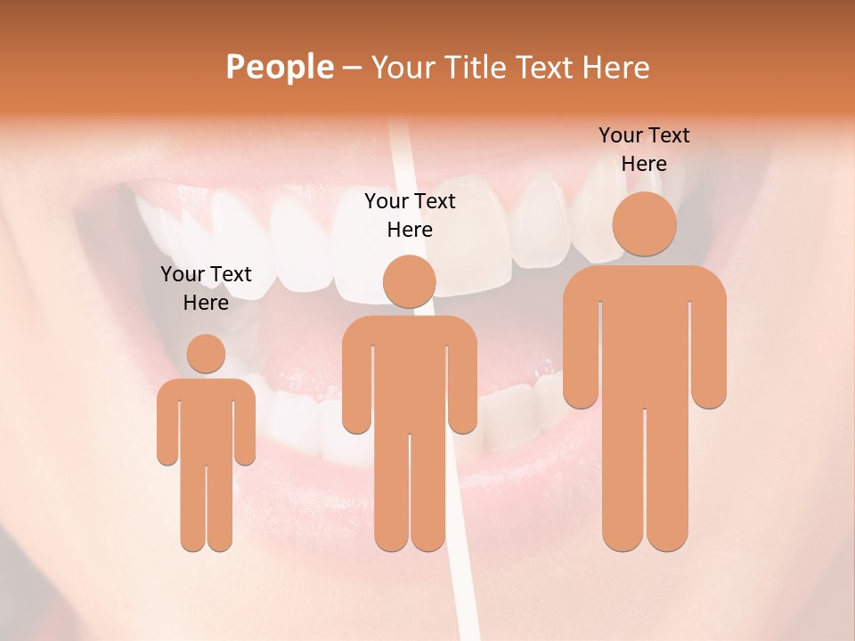 A Woman's Teeth Before And After Whitening PowerPoint Template