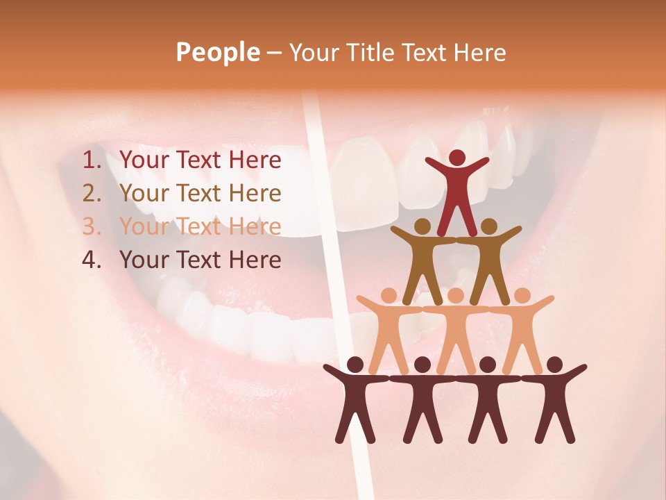 A Woman's Teeth Before And After Whitening PowerPoint Template