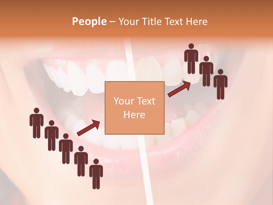 A Woman's Teeth Before And After Whitening PowerPoint Template