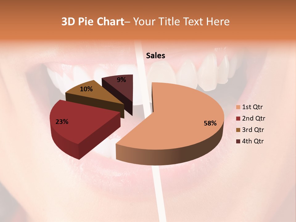 A Woman's Teeth Before And After Whitening PowerPoint Template