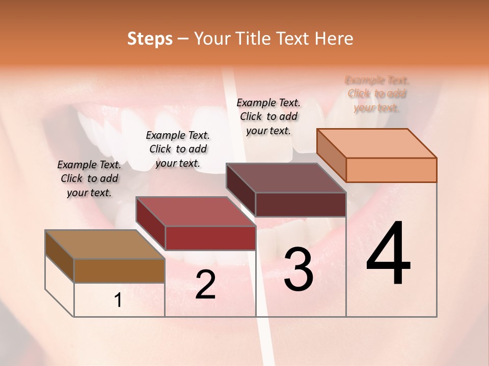 A Woman's Teeth Before And After Whitening PowerPoint Template