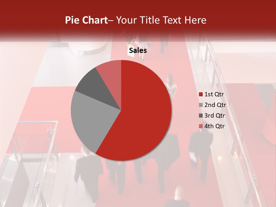 A Group Of People Walking Down A Red Carpeted Hallway PowerPoint Template