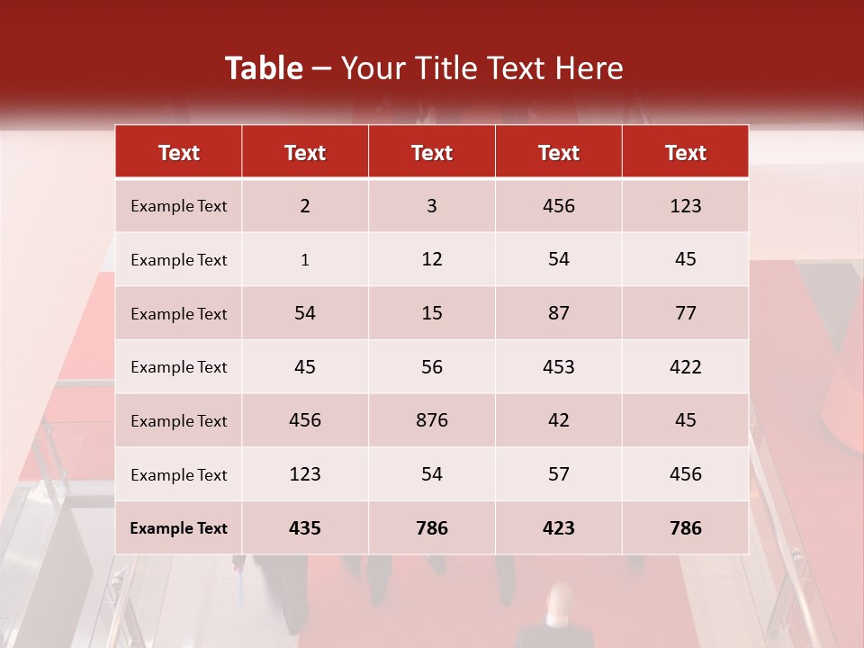 A Group Of People Walking Down A Red Carpeted Hallway PowerPoint Template