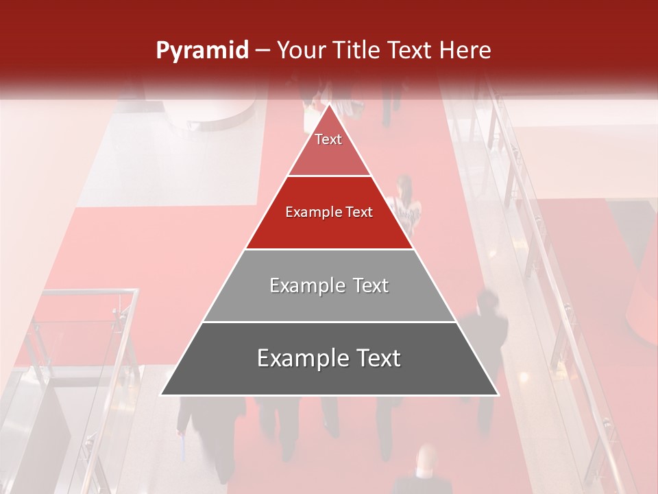 A Group Of People Walking Down A Red Carpeted Hallway PowerPoint Template