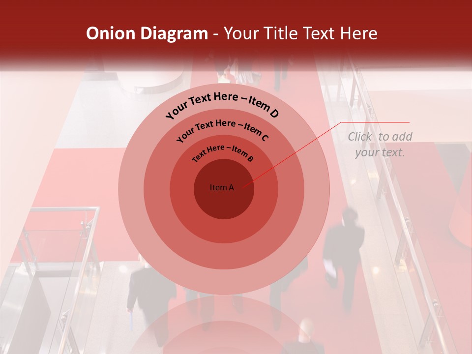 A Group Of People Walking Down A Red Carpeted Hallway PowerPoint Template