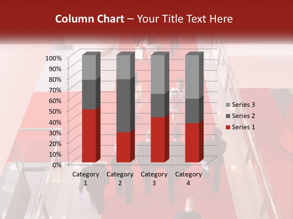 A Group Of People Walking Down A Red Carpeted Hallway PowerPoint Template