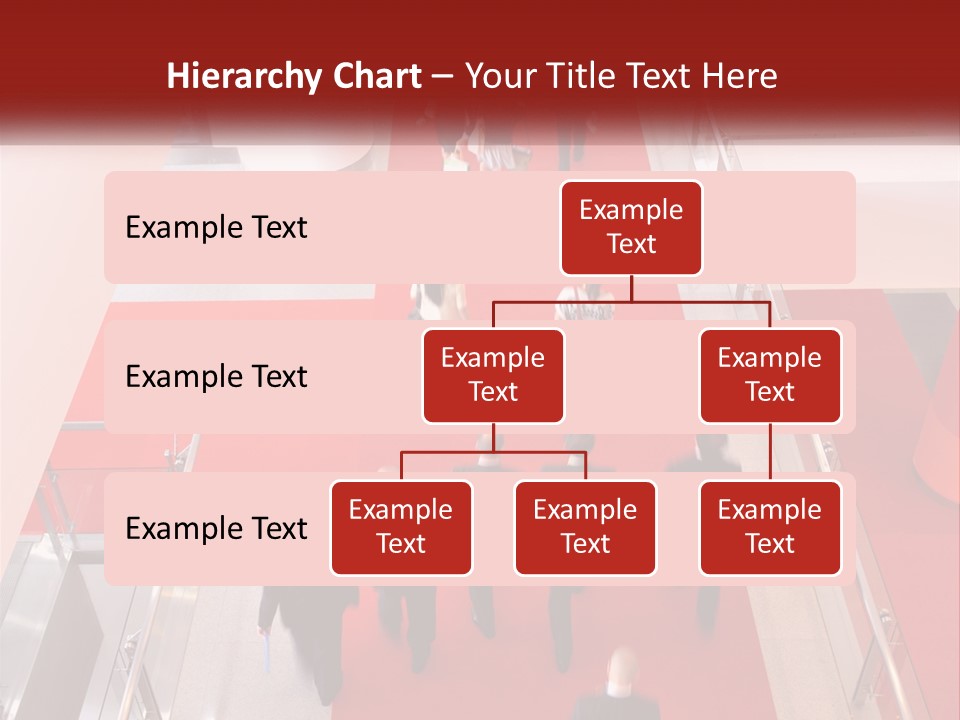 A Group Of People Walking Down A Red Carpeted Hallway PowerPoint Template