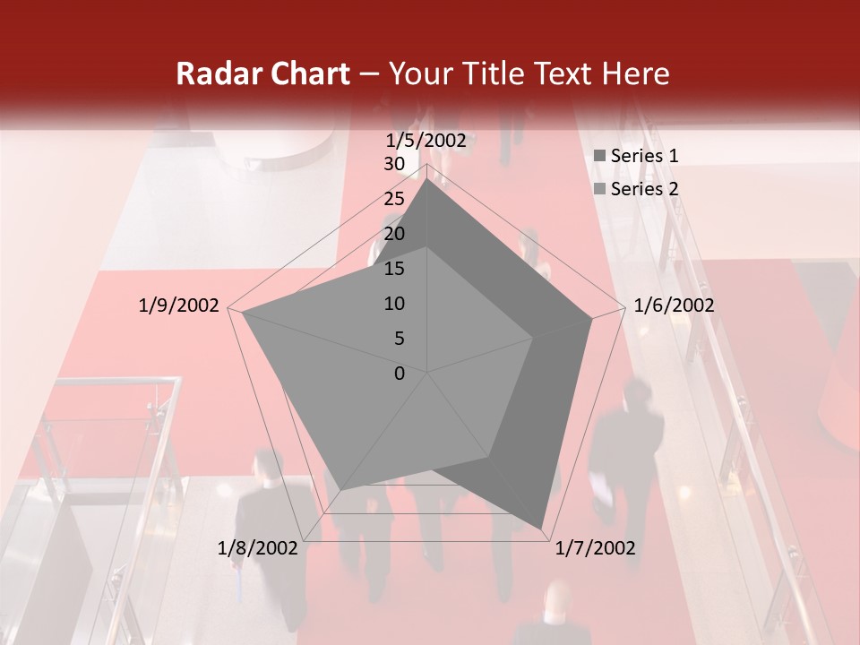 A Group Of People Walking Down A Red Carpeted Hallway PowerPoint Template