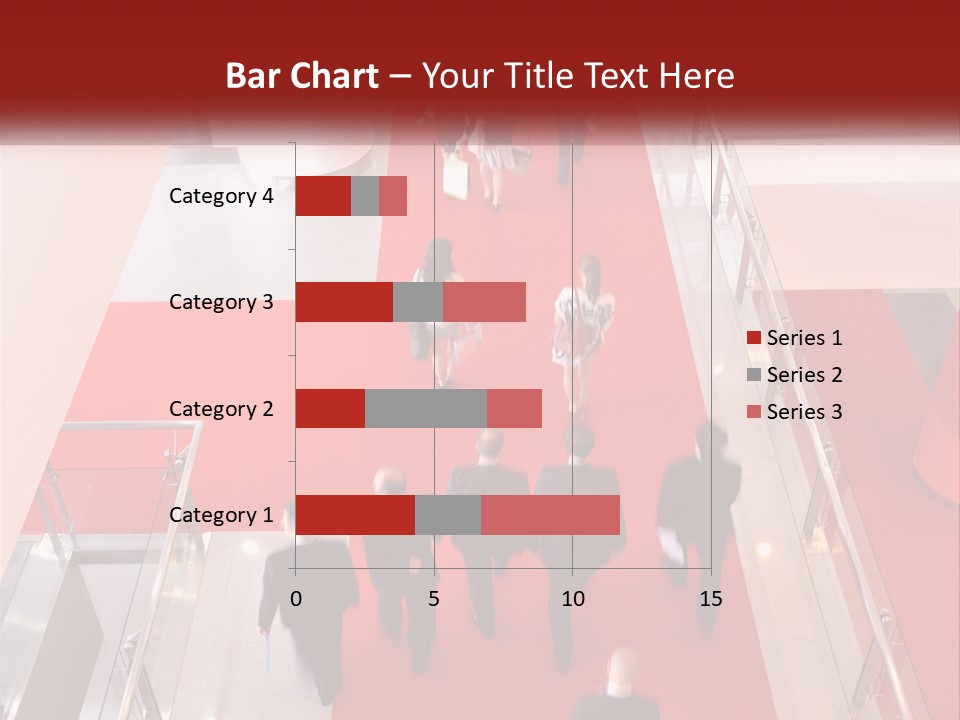 A Group Of People Walking Down A Red Carpeted Hallway PowerPoint Template