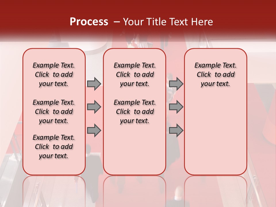 A Group Of People Walking Down A Red Carpeted Hallway PowerPoint Template
