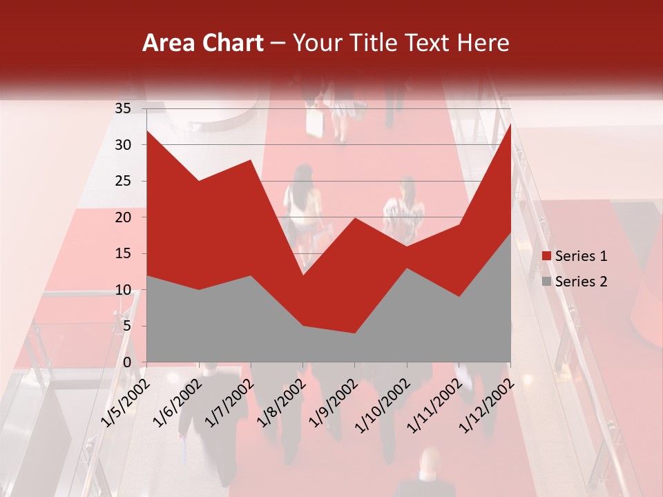 A Group Of People Walking Down A Red Carpeted Hallway PowerPoint Template