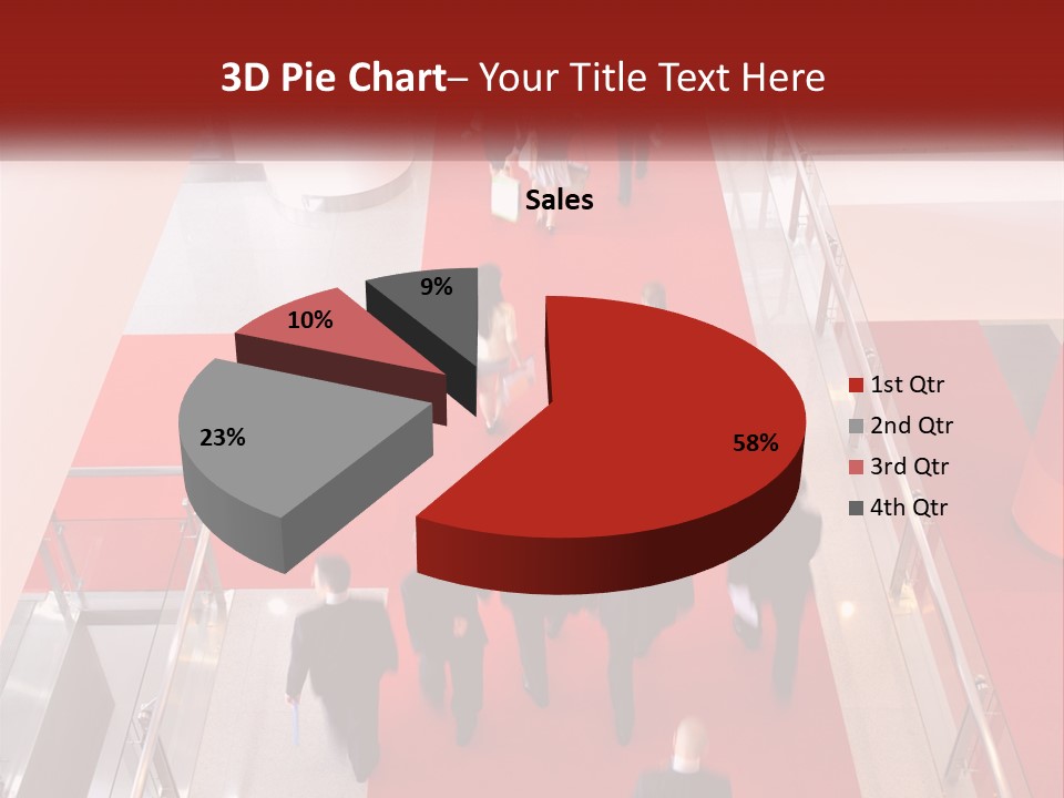 A Group Of People Walking Down A Red Carpeted Hallway PowerPoint Template