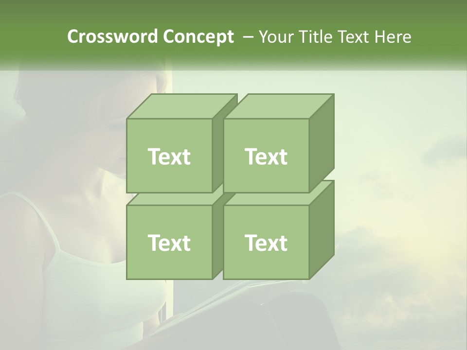 A Woman Sitting On A Window Sill Reading A Book PowerPoint Template