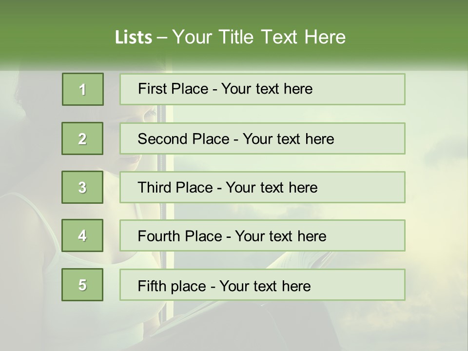 A Woman Sitting On A Window Sill Reading A Book PowerPoint Template