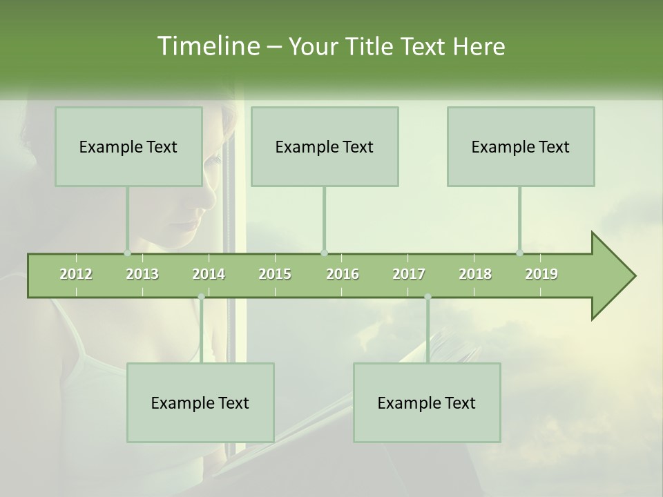 A Woman Sitting On A Window Sill Reading A Book PowerPoint Template