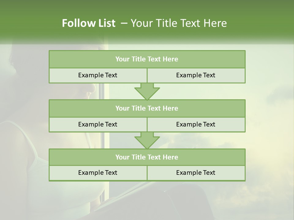 A Woman Sitting On A Window Sill Reading A Book PowerPoint Template
