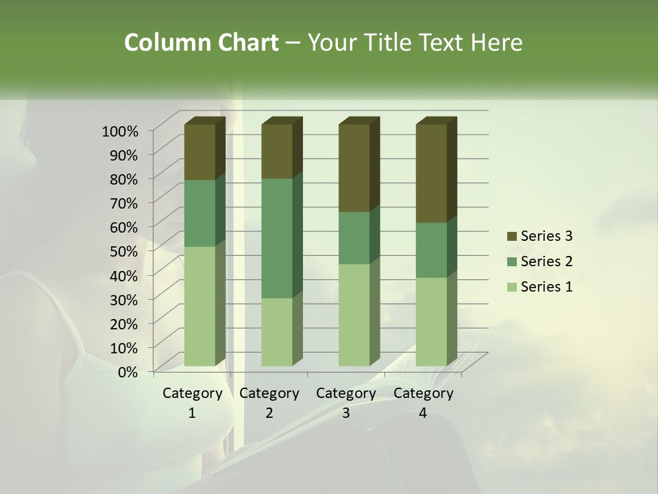 A Woman Sitting On A Window Sill Reading A Book PowerPoint Template
