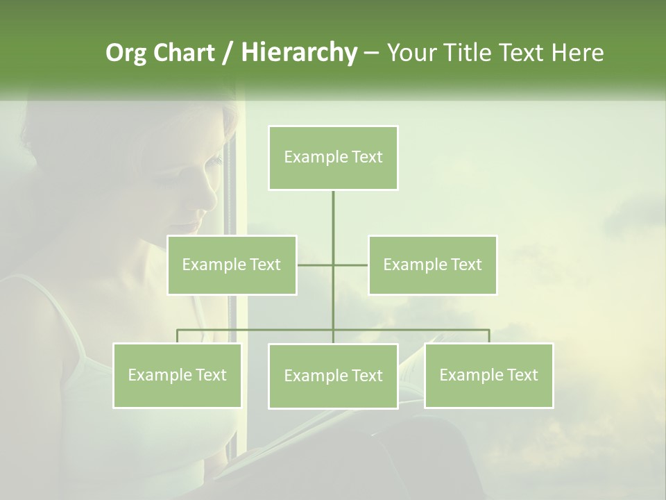 A Woman Sitting On A Window Sill Reading A Book PowerPoint Template
