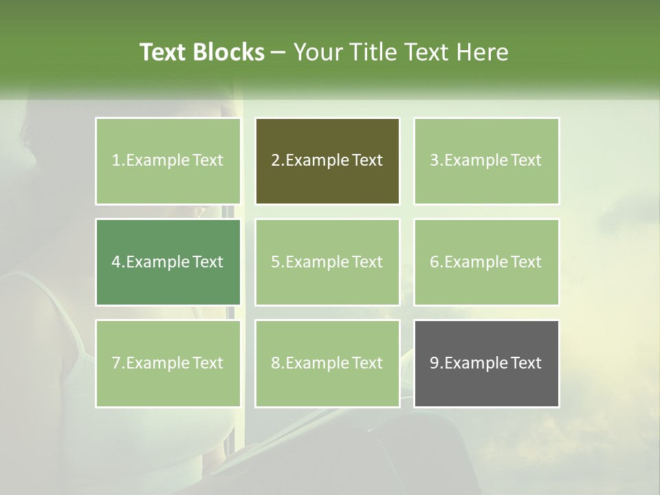 A Woman Sitting On A Window Sill Reading A Book PowerPoint Template