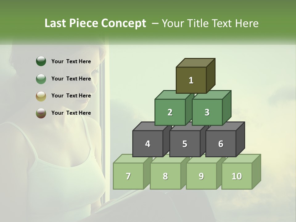 A Woman Sitting On A Window Sill Reading A Book PowerPoint Template